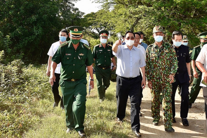 Thủ tướng Phạm Minh Chính kiểm tra công tác phòng, chống dịch COVID-19 trên tuyến biên giới Tây Nam
