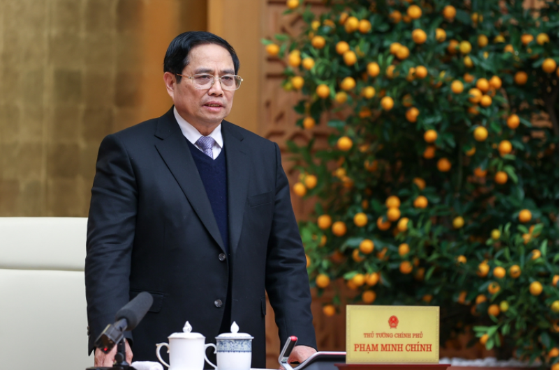 Thủ tướng Phạm Minh Chính ký ban hành Chỉ thị về việc đôn đốc, thực hiện hiệu quả nhiệm vụ sau kỳ nghỉ Tết Nguyên đán Nhâm Dần năm 2022. Ảnh VPG