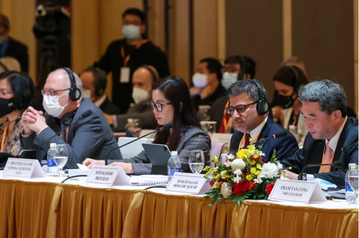 Các hiệp hội doanh nghiệp Hoa Kỳ, châu Âu, Nhật Bản, Hàn Quốc… lạc quan về triển vọng mở cửa, phục hồi và phát triển của Việt Nam (Ảnh: VGP/Nhật Bắc)