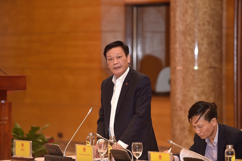 Thứ trưởng Bộ Nội vụ Nguyễn Duy Thăng trả lời câu hỏi của phóng viên. Ảnh: VGP/Nhật Bắc