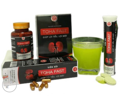 sản phẩm thực phẩm bảo vệ sức khỏe (TPBVSK) viên sủi Toha Fast 