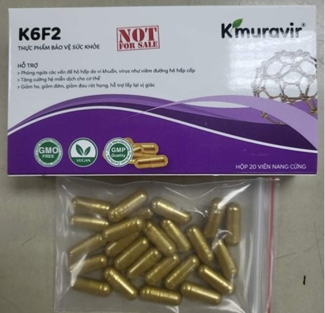 Cảnh báo về sản phẩm K6K2 Thực phẩm bảo vệ sức khỏe Kmuravir®