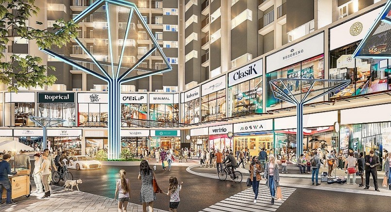 Shophouse phố mua sắm Metro Star được quy hoạch theo mô hình phố Myeongdong (Seoul, Hàn Quốc) nổi tiếng thế giới.