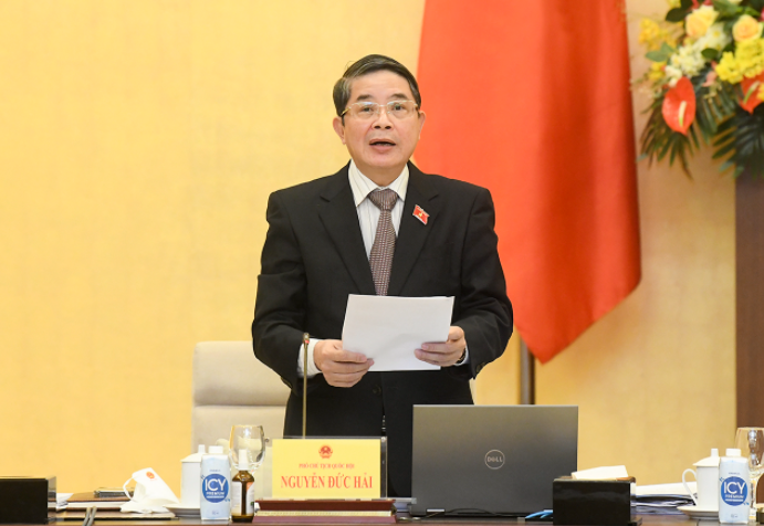 Phó Chủ tịch Quốc hội Nguyễn Đức Hải phát biểu tại buổi giám sát