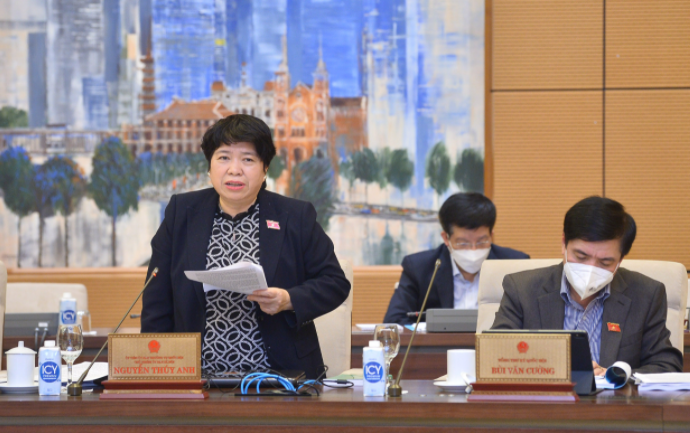 Chủ nhiệm Ủy ban Xã hội Nguyễn Thúy Anh phát biểu tại Phiên họp