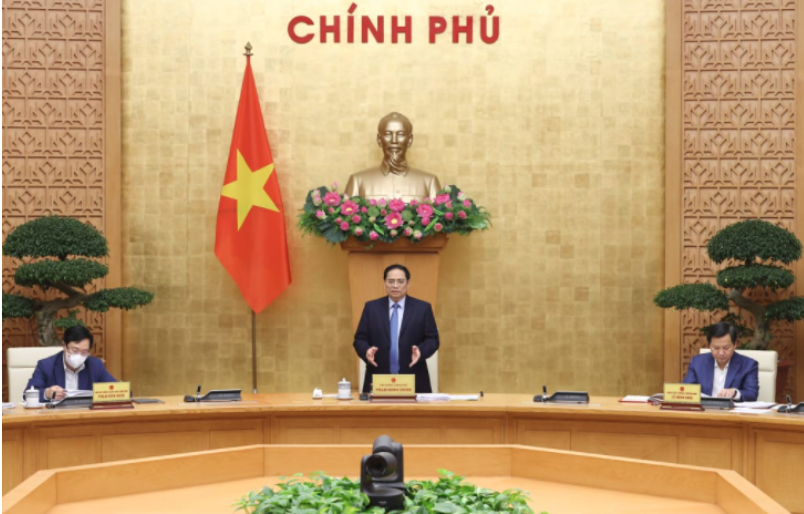 Thủ tướng Phạm Minh Chính chủ trì phiên họp Chính phủ thường kỳ tháng 2 năm 2022.