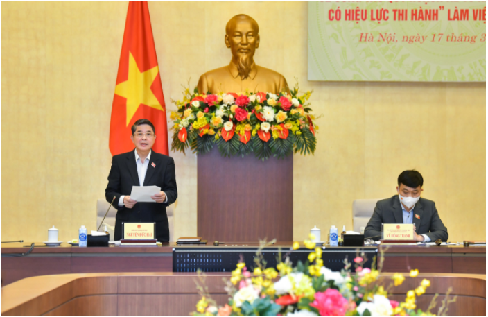Phó Chủ tịch Quốc hội, Trưởng Đoàn giám sát Nguyễn Đức Hải phát biểu khai mạc 
