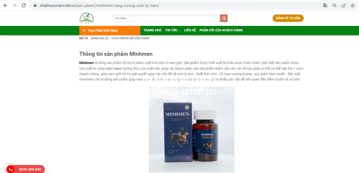 Bộ Y tế: Sản phẩm MINHMENs quảng cáo có dấu hiệu lừa dối người tiêu dùng
