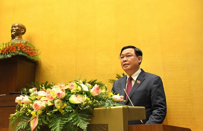 Chủ tịch QH Vương Đình Huệ phát biểu bế mạc