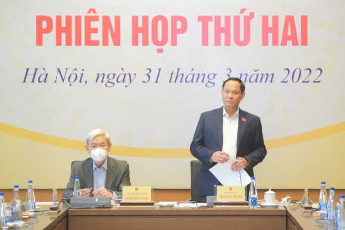Phó Chủ tịch Quốc hội, Thượng tướng Trần Quang Phương phát biểu kết luận phiên họp