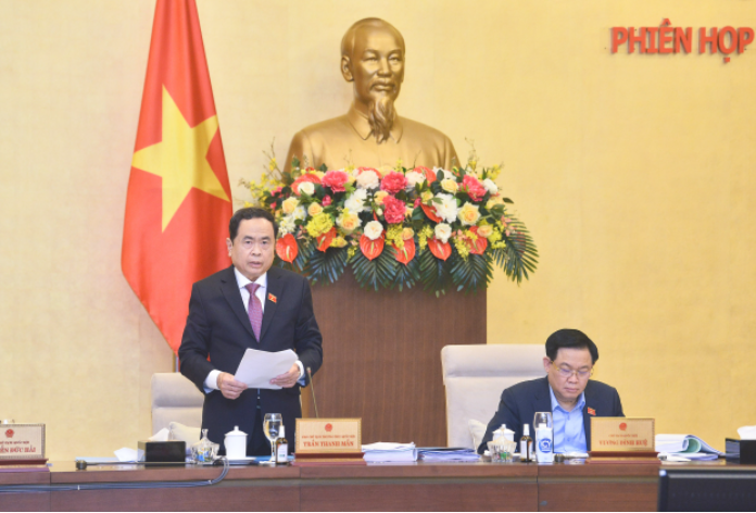 Phó Chủ tịch Thường trực Quốc hội Trần Thanh Mẫn phát biểu kết luận Phiên họp