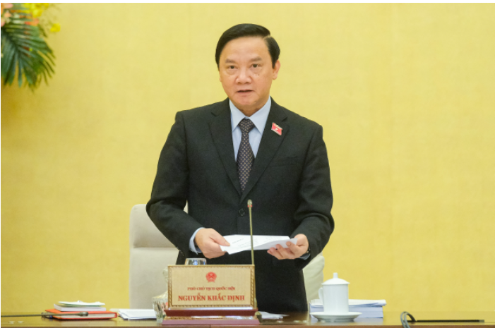 Phó Chủ tịch Quốc hội Nguyễn Khắc Định phát biểu kết luận