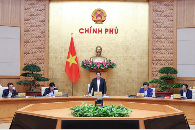Thủ tướng Phạm Minh Chính chủ trì phiên họp Chính phủ chuyên đề đánh giá công tác lập các quy hoạch theo Luật Quy hoạch. Ảnh: VGP