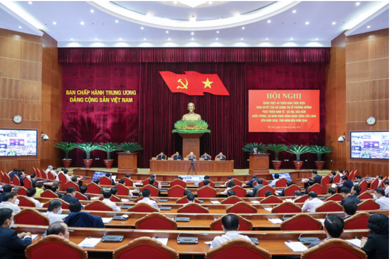 Hội nghị toàn quốc về phát triển Vùng Đồng bằng sông Cứu Long do Bộ Chính trị, Ban Bí thư tổ chức. Ảnh: VGP