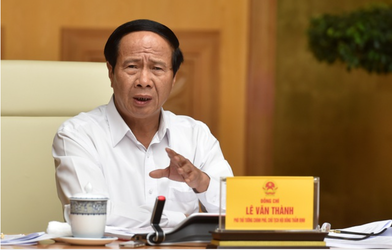 Phó Thủ tướng Lê Văn Thành chủ trì cuộc họp của Hội đồng thẩm định Quy hoạch Điện VIII. Ảnh VGP