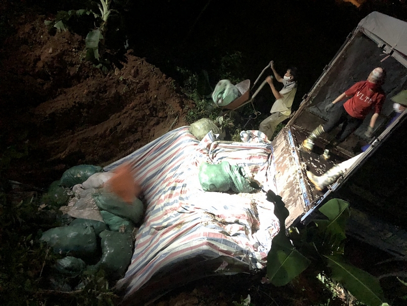 Thái Nguyên: Tiêu hủy hơn 3 tấn gà thịt đã bốc mùi hôi thối