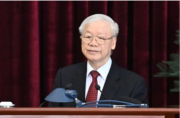Tổng Bí thư Nguyễn Phú Trọng phát biểu bế mạc Hội nghị - Ảnh: VGP