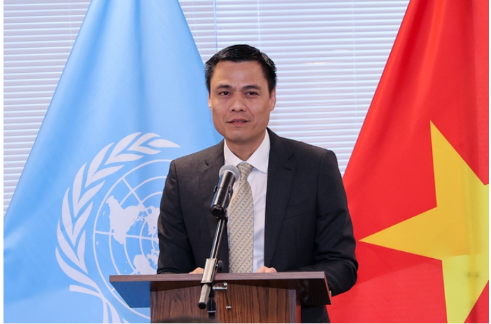 Đại sứ Đặng Hoàng Giang, Trưởng Phái đoàn đại diện thường trực Việt Nam tại Liên Hợp Quốc: Nhiều bài học kinh nghiệm của Việt Nam được Liên Hợp Quốc áp dụng tại nhiều nơi trên thế giới. Ảnh VGP