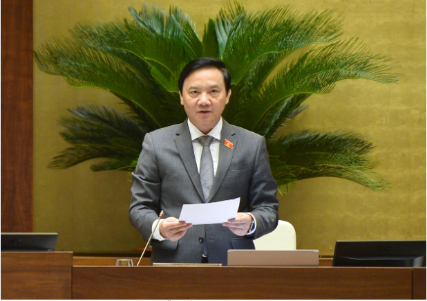 Chủ tịch Quốc hội Nguyễn Khắc Định phát biểu kết thúc Phiên thảo luận.