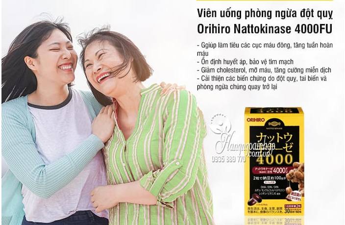 Cảnh báo TPBVSK Orihiro Nattokinase 4000, 60 capsules được quảng cáo như thuốc chữa bệnh