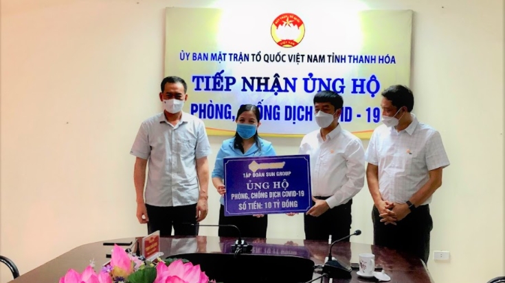 Tập đoàn Sun Group ủng hộ Thanh Hóa 10 tỷ đồng cho Quỹ phòng chống dịch Covid-19