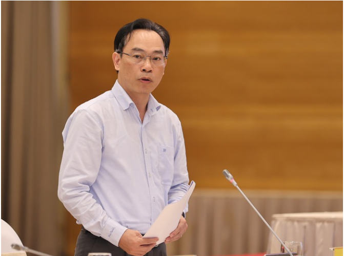 Thứ trưởng Bộ GD&ĐT Hoàng Minh Sơn phát biểu