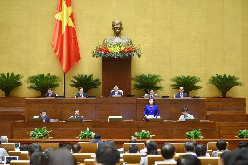 Thống đốc Ngân hàng Nhà nước Việt Nam Nguyễn Thị Hồng trả lời chất vấn tại Kỳ họp thứ 3, Quốc hội khóa XV