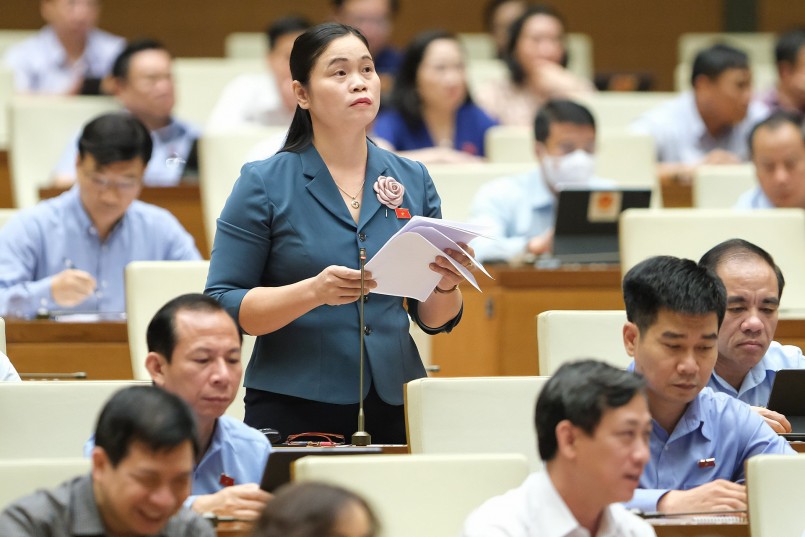 Đại biểu Ma Thị Thúy – Đoàn ĐBQH tỉnh Tuyên Quang cho ý kiến