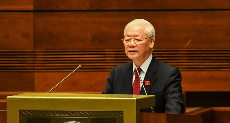 Tổng Bí thư Nguyễn Phú Trọng đã có bài phát biểu quan trọng trước Quốc hội