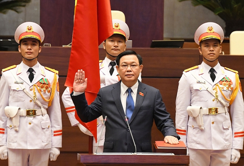 Đồng chí Vương Đình Huệ tuyên thệ nhậm chức Chủ tịch Quốc Hội Khóa XV