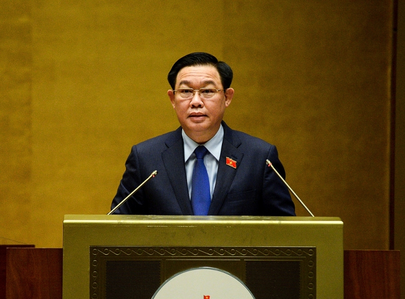 Chủ tịch Quốc hội Vương Đình Huệ phát biểu bế mạc Kỳ họp thứ nhất, Quốc hội khóa XV.