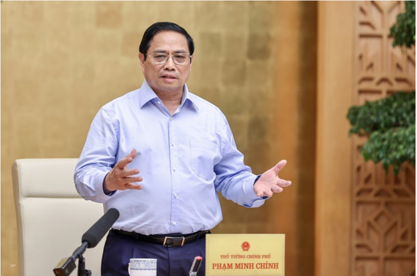Thủ tướng Phạm Minh Chính: Thông điệp chính là ưu tiên ổn định kinh tế vĩ mô, kiểm soát lạm phát, bảo đảm các cân đối lớn - Ảnh: VGP