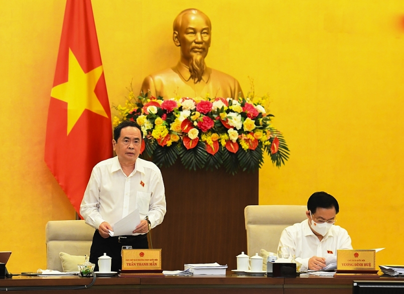 Phó Chủ tịch Thường trực Quốc hội Trần Thanh Mẫn kết luận nội dung làm việc