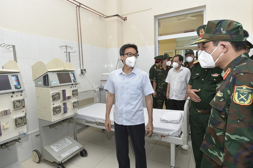 Lực lượng quân đội đã triển khai 11 cơ sở điều trị bệnh nhân COVID-19 với tổng số 6.150 giường, gồm 8 bệnh viện dã chiến truyền nhiễm và 3 bệnh viện tăng cường thu dung điều trị. Ảnh: VGP/Đình Nam