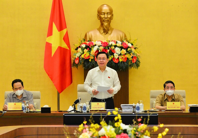 Chủ tịch Quốc hội Vương Đình Huệ kết luận nội dung buổi làm việc