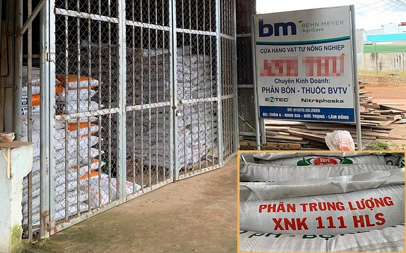 Lâm Đồng: Tạm giữ 40 tấn phân bón không được phép lưu hành tại Việt Nam