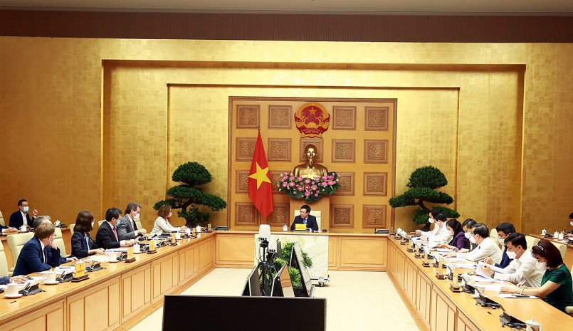 Đại diện các ngân hàng đánh giá cao những nỗ lực của Chính phủ Việt Nam trong quá trình xây dựng, hoàn thiện thể chế, triển khai dự án và giải ngân nguồn vốn ODA. Ảnh: VGP/Hải Minh