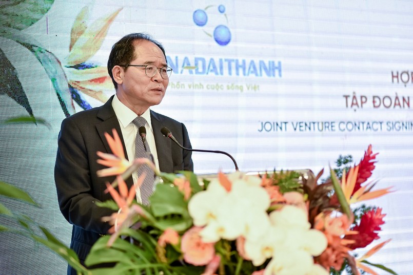Ngài Park Noh- Wan- Đại sứ Đặc mệnh toàn quyền Hàn Quốc tại Việt Nam phát biểu tại sự kiện
