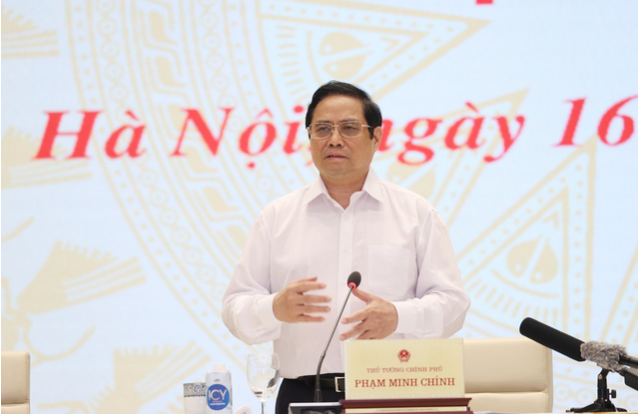 Thủ tướng Phạm Minh Chính chủ trì hội nghị. 
