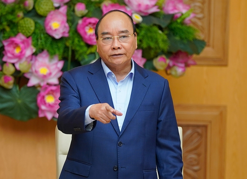 Thủ tướng Nguyễn Xuân Phúc nêu rõ, khát vọng phát triển đất nước là yêu cầu rất quan trọng đối với cán bộ ngoại giao. - Ảnh: VGP/Quang Hiếu