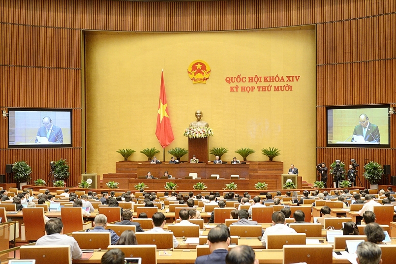 Quốc hội lắng nghe phát biểu chỉ đạo của Thủ tướng Chính phủ Nguyễn Xuân Phúc.