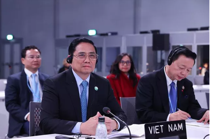 Thủ tướng Phạm Minh Chính dự Hội nghị của Liên hợp quốc về Biến đổi khí hậu (COP26). (Nguồn: TTXVN)