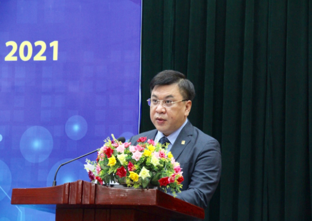 Ông Lê Hoàng Tài - Phó Cục trưởng Cục Xúc tiến thương mại phát biểu tại họp báo