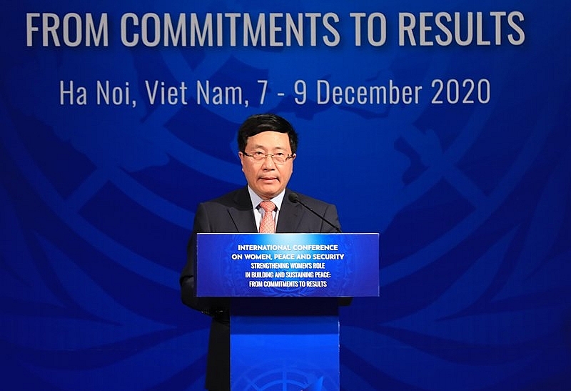 Phó Thủ tướng Phạm Bình Minh phát biểu tại Hội nghị. Ảnh: VGP/Hải Minh
