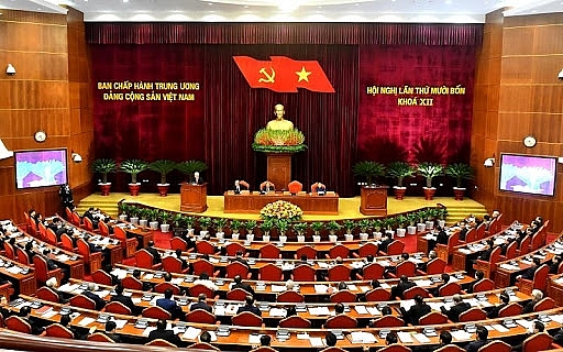 Toàn cảnh phiên bế mạc Hội nghị lần thứ 14 Ban Chấp hành Trung ương Đảng Cộng sản Việt Nam khóa XII