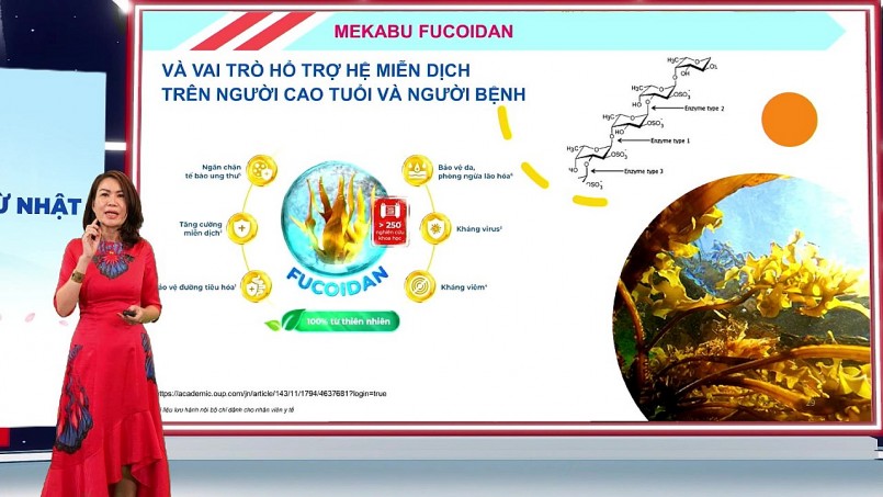  ThS.BS CKII. Nguyễn Viết Quỳnh Thư trình bày về vai trò Fucoidan trong việc hỗ trợ hệ miễn dịch trên người cao tuổi và người bệnh.