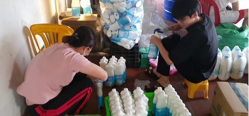 Hưng Yên: Chuyển vụ sản xuất nước giặt giả D-nee sang Cơ quan Cảnh sát điều tra