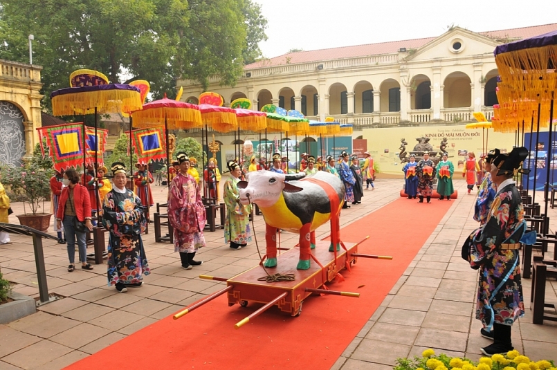 Lần đầu tiên Lễ Tiến Xuân Ngưu được phục dựng tại Hoàng thành Thăng Long