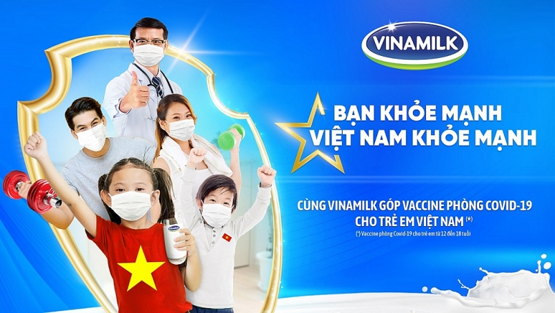 Với hoạt động đầu tiên của chiến dịch, Vinamilk sẽ góp 10 tỷ đồng để mua Vaccine  phòng Covid-19 cho trẻ em Việt Nam