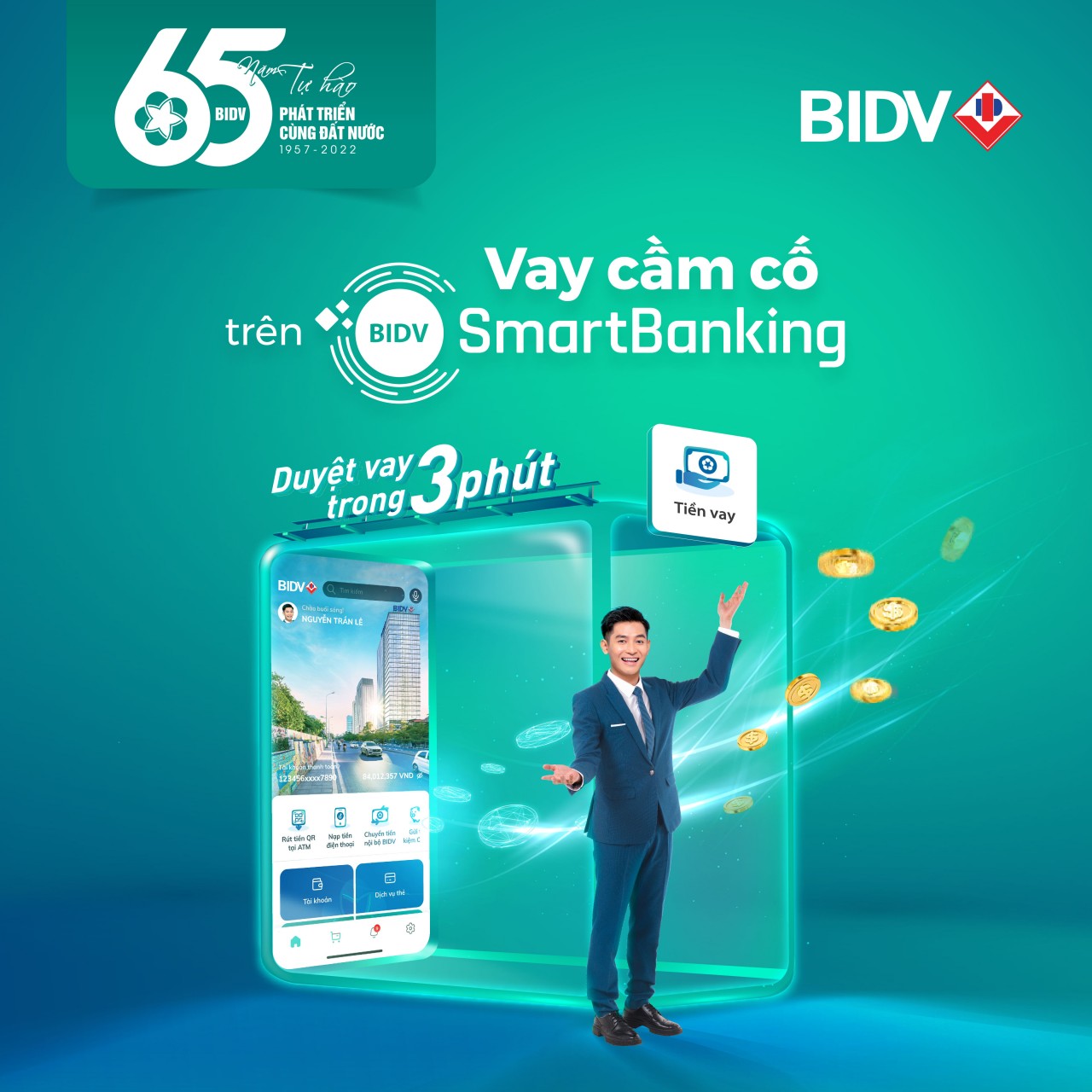 Tính năng vay cầm cố trên ứng dụng BIDV SmartBanking